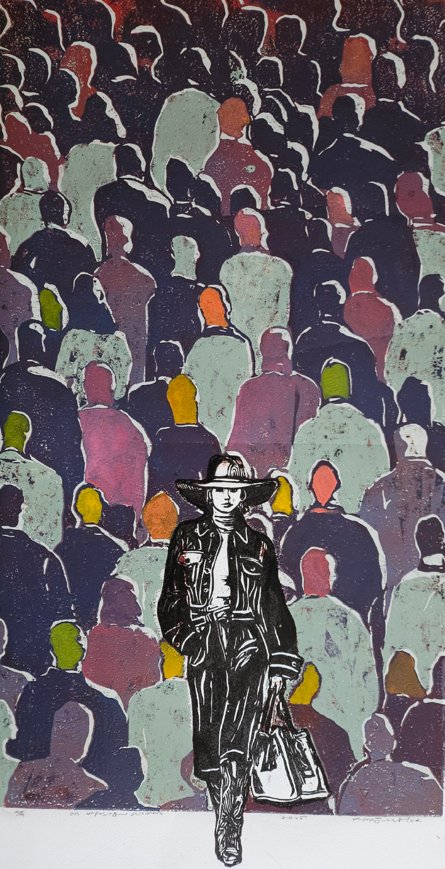김정희 작.  Ka shining woman woodcut 90.jpg